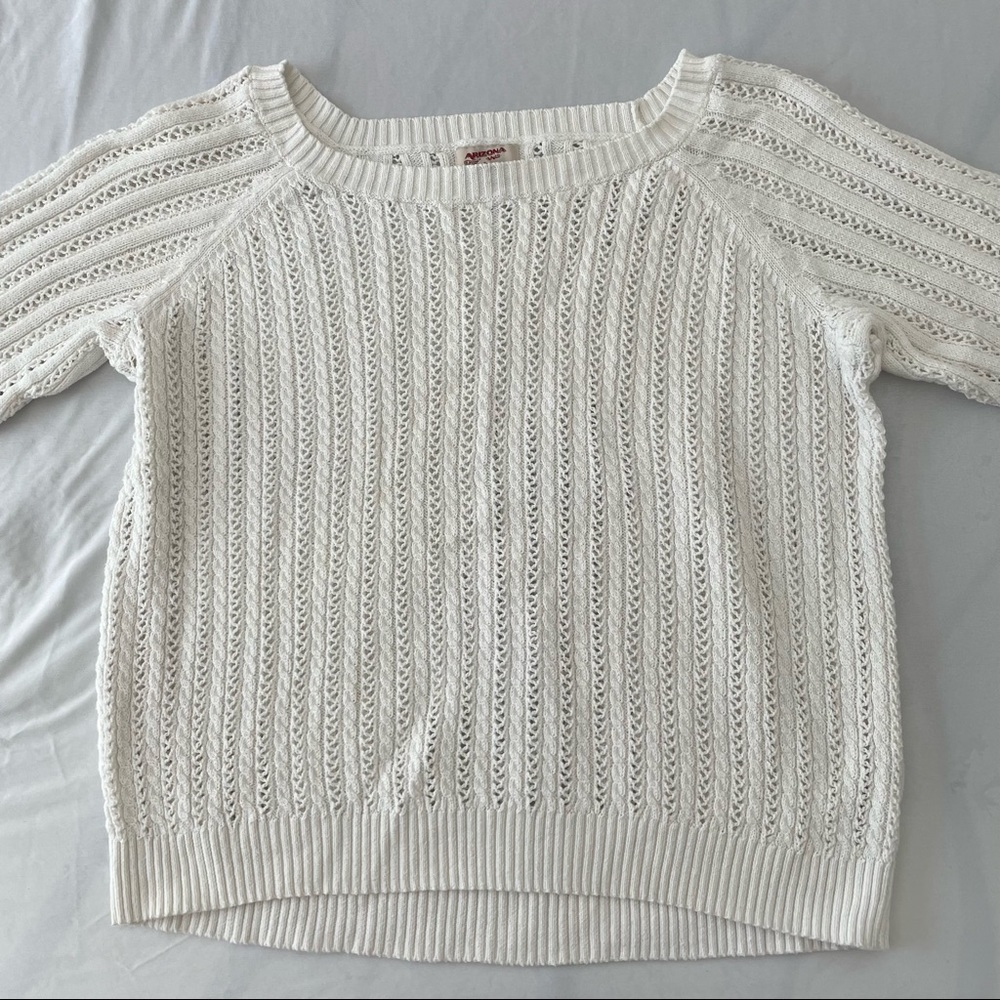 small white arizona jean co. sweater - Picture 1 of 4